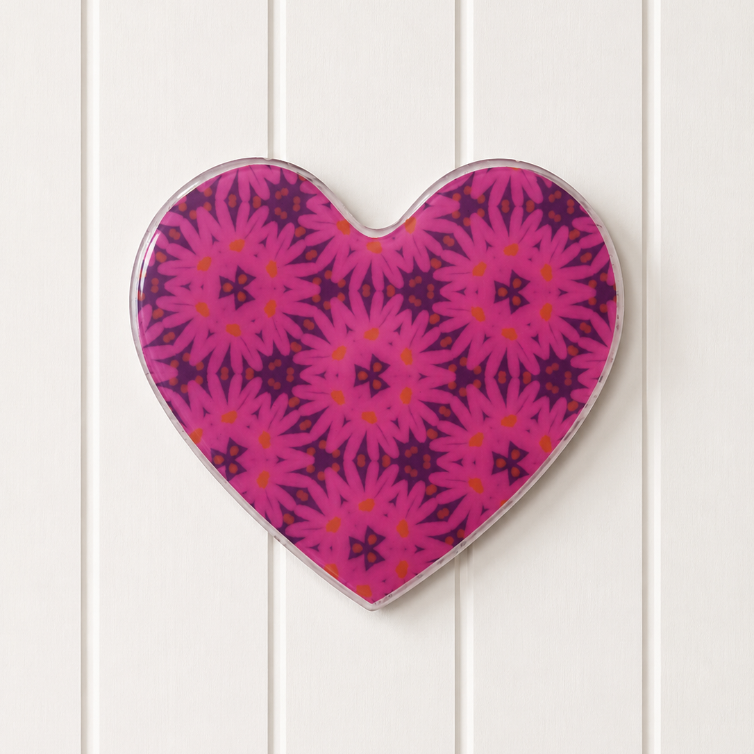 Pink Disco Heart Tile