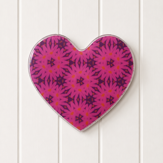 Pink Disco Heart Tile