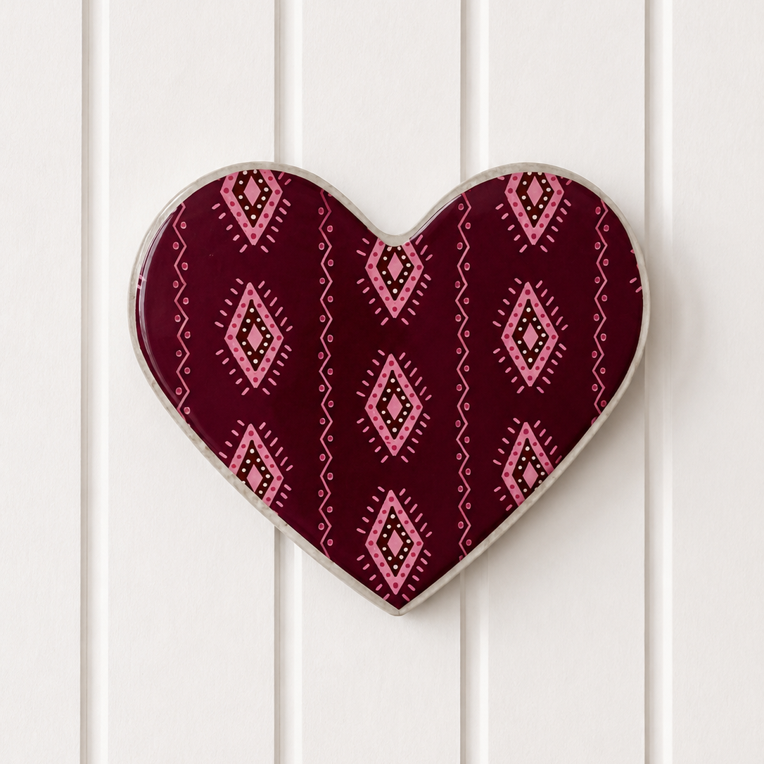 Desert Rose Heart Tile