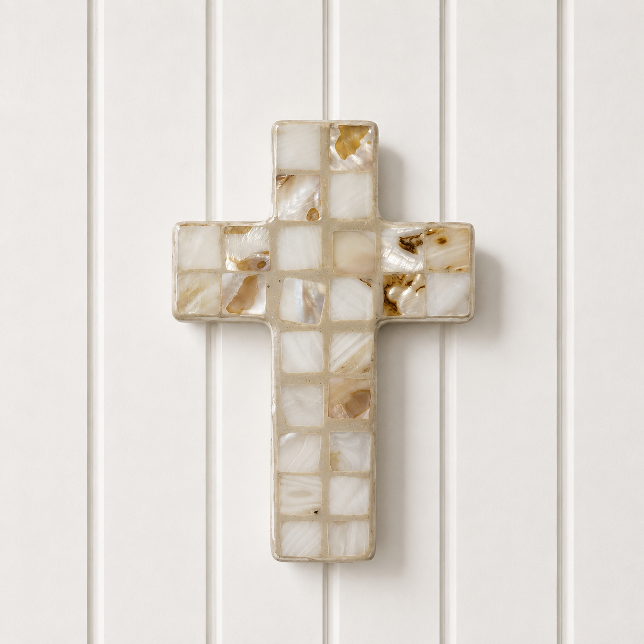 Pearl Cross Art Tile