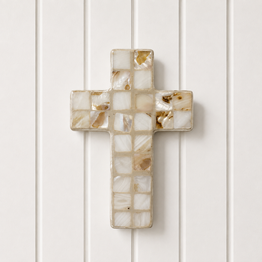Pearl Cross Art Tile