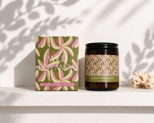 Wild Botanica | Bergamot, Jasmine & Patchouli Soy Candle